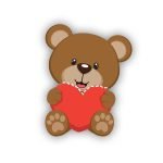 puzzle de osito y corazon