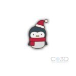 Pingüino con gorro de navidad